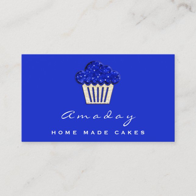 Carte De Visite Boulangerie Maison Gâteaux Fabriqués Logo Muffin G (Devant)