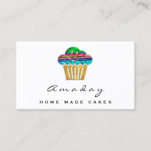 Carte De Visite  Boulangerie maison gâteaux faits Logo Muffin Chi