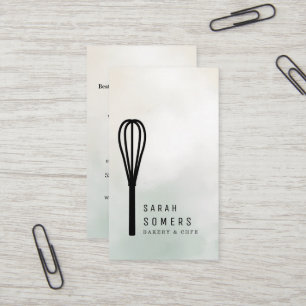Carte De Visite Boulangerie moderne Parties scintillant d'or Whisk