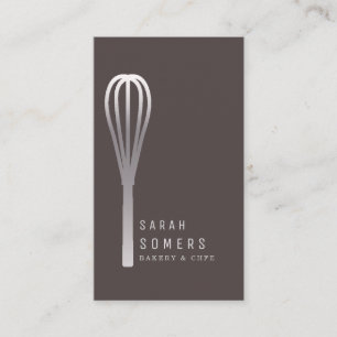 Carte De Visite Boulangerie moderne Parties scintillant d'or Whisk