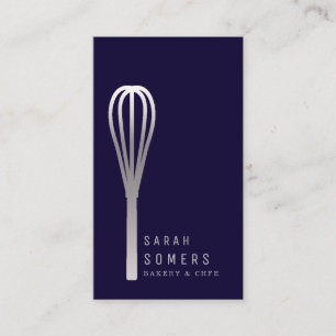 Carte De Visite Boulangerie moderne Parties scintillant d'or Whisk