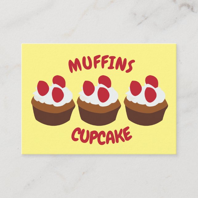 Carte De Visite Boulangerie Muffin Cupcake (Devant)