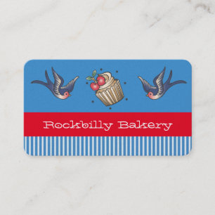 Carte De Visite Boulangerie nautique de rockabilly de tatouage de