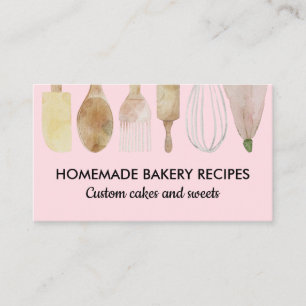 Carte De Visite Boulangerie outils main pâtisserie biscuits décora