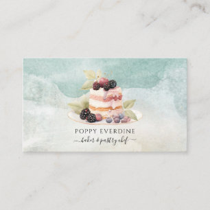 Carte De Visite boulangerie pâtisserie Chef cuisinier Gâteau éléga