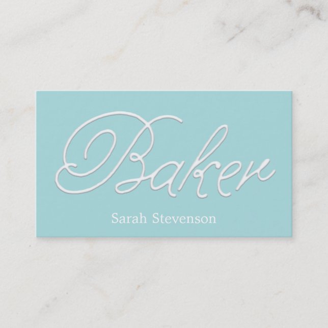 Carte De Visite boulangerie pâtisserie chef de givrage Typographie (Devant)