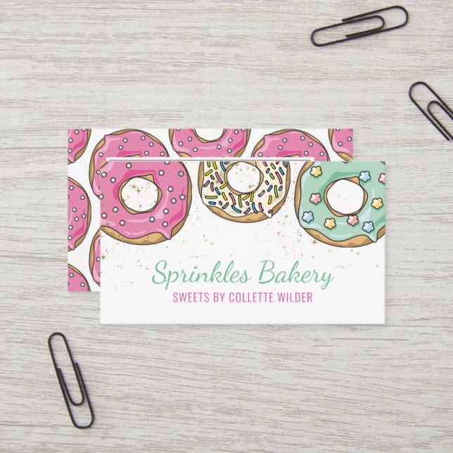Carte De Visite Boulangerie Pâtisserie Chef Restauration Sprinkt D (Devant/Arrière en situation)