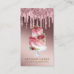 Carte De Visite Boulangerie Pâtisserie Chef Rose Gold Parties scin