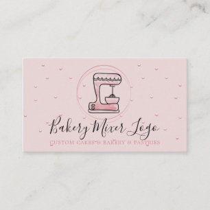 Carte De Visite Boulangerie Pâtisserie logo Pâtisserie Cercle rose