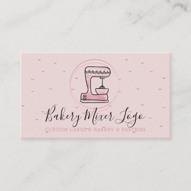 Carte De Visite Boulangerie Pâtisserie logo Pâtisserie Cercle rose (Devant)