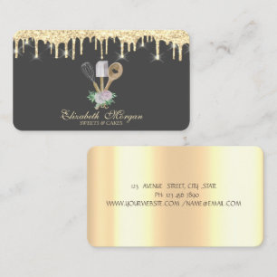 Carte De Visite Boulangerie Pâtisserie Outils à main Roulettes d'o