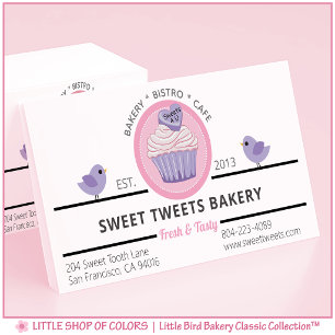 Carte De Visite Boulangerie personnalisée de Cupcake Rose