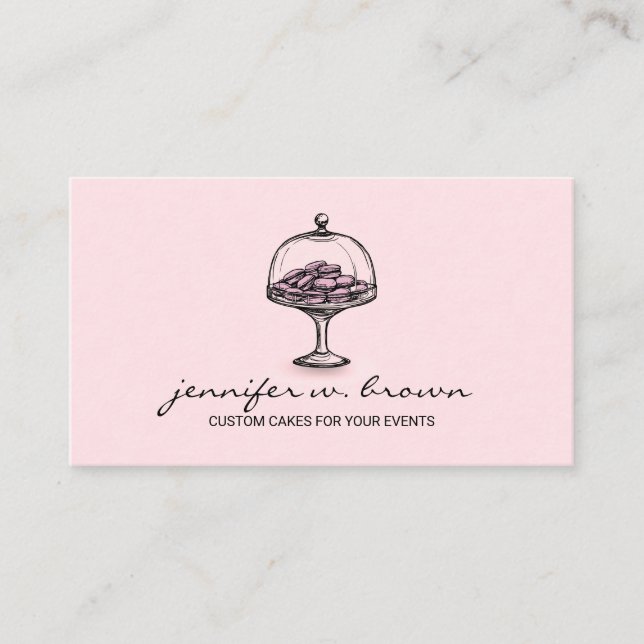 Carte De Visite Boulangerie Rustique Café Macaron Français (Devant)