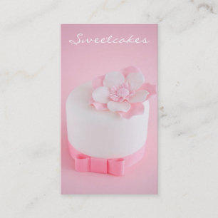 Carte De Visite Boulangerie simple rose et blanche