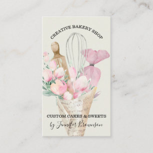 Carte De Visite Boulangerie Sophistiquée Sage Vert