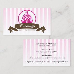 Carte De Visite Boulangerie stylisée de petit gâteau