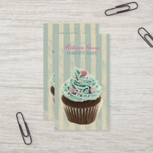 Carte De Visite boulangerie vintage moderne dessert cupcake