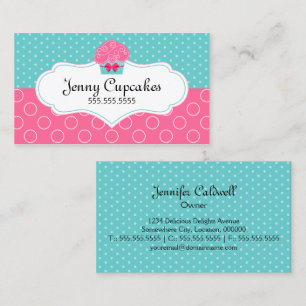 Carte De Visite Boulangerie Whimsical Cupcake