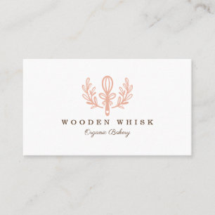 Carte De Visite Boulangerie, Whisk & Floral Leaf Wreath Business L