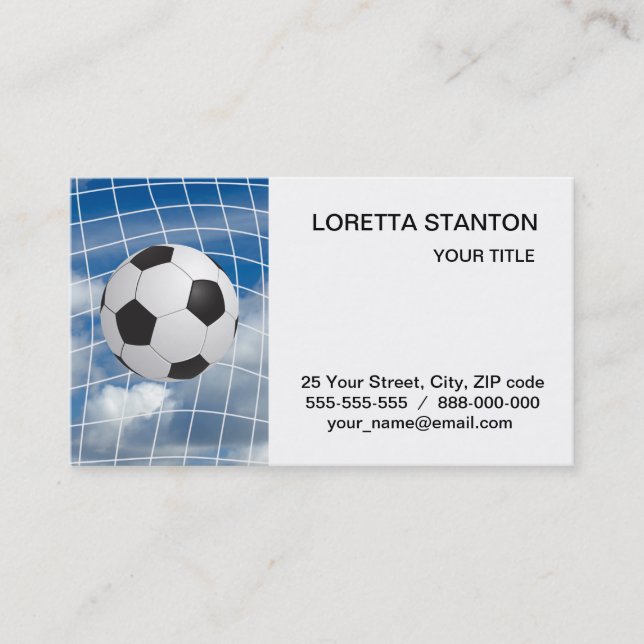 Carte De Visite Boule de football (Devant)