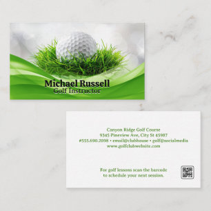 Carte De Visite Boule de golf en herbe