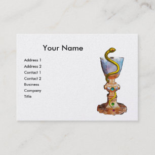 Carte De Visite BOULE D'HYGÉNIE PHARMACIE MONOGRAMME Turquoise Ble