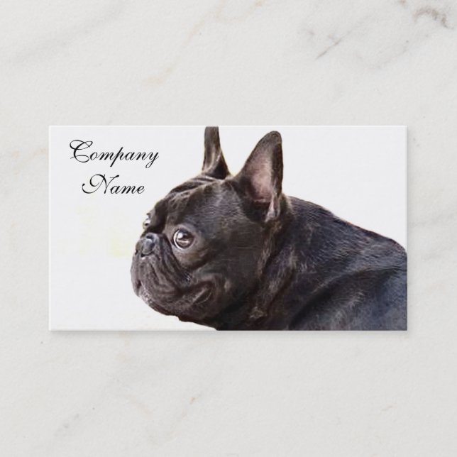 Carte De Visite Bouledogue français (Devant)