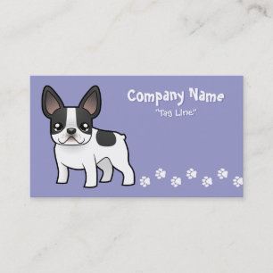 Carte De Visite Bouledogue français de bande dessinée