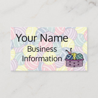 Carte De Visite Boules Crochet de Fil et panier