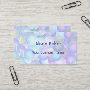 Carte De Visite Boules disco dans les couleurs pastel arc-en-ciel 