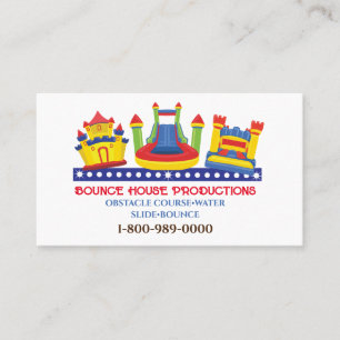 CARTE DE VISITE BOUNCE BOUNCY HOUSE ANNIVERSAIRE PARTI AFFAIRES