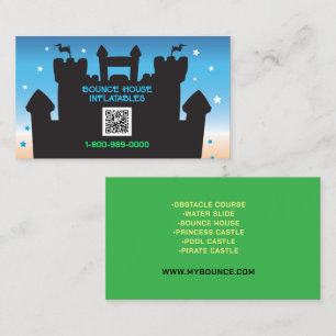 Carte De Visite BOUNCE HORAIRE INFLATABLES PARTI QR Code