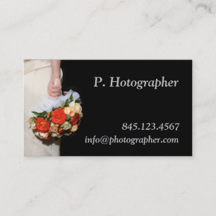 Carte De Visite Bouquet à disposition sur le noir