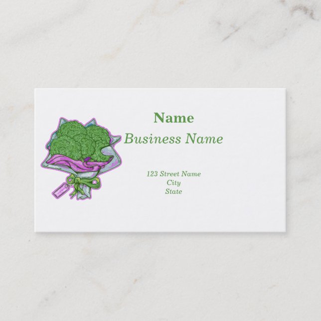 Carte De Visite Bouquet amusant de Broccoli Lover (Devant)