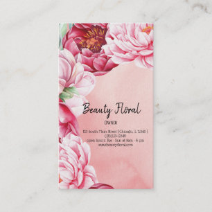 Carte De Visite Bouquet de fleurs fleuriste