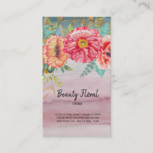 Carte De Visite Bouquet de fleurs fleuriste