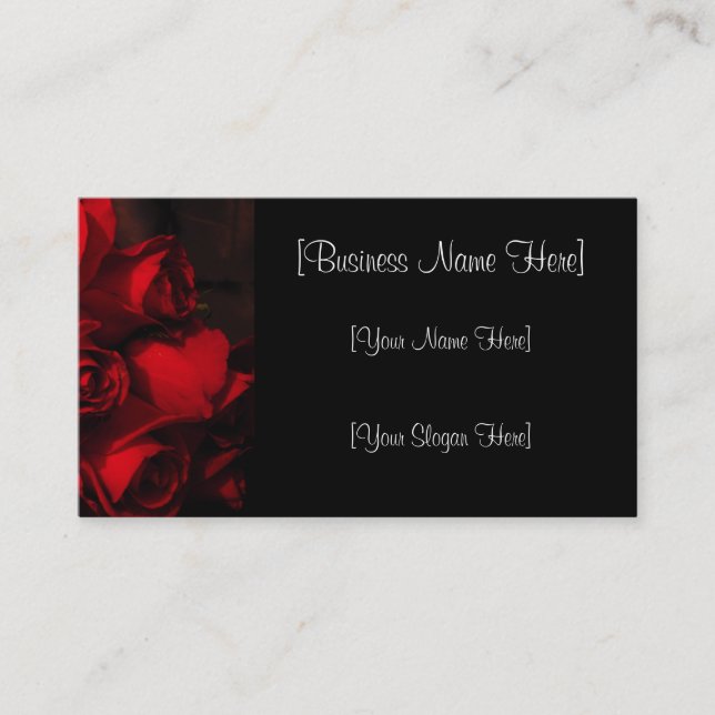 Carte De Visite "Bouquet de la rose Crimson" (Devant)