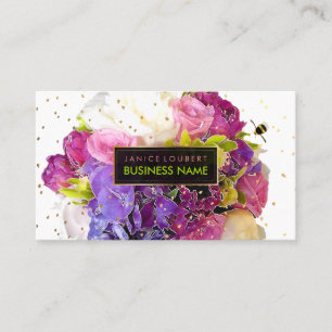 Carte De Visite Bouquet de mariées PixDezines/aquarelle/florale