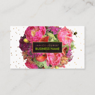 Carte De Visite Bouquet de mariées PixDezines/aquarelle/florale