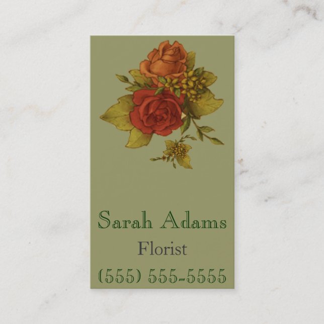 Carte De Visite Bouquet des fleurs (Devant)