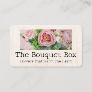 Carte De Visite Bouquet Fleurs Roses   Compositions Florales 