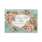 Bouquet Floral Rose vintage Aqua moderne