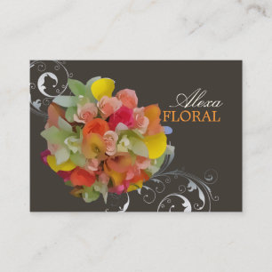 Carte De Visite Bouquet nuptiale de PixDezines, couleurs des