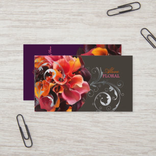 Carte De Visite Bouquet nuptiale de PixDezines, couleurs des