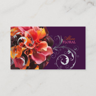 Carte De Visite Bouquet nuptiale de PixDezines, couleurs des