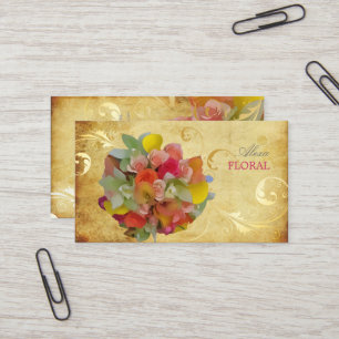 Carte De Visite Bouquet nuptiale PixDezines, fleuristes/vintages