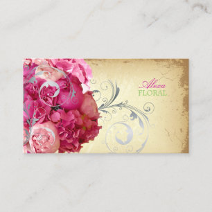 Carte De Visite Bouquet vintage de PixDezines, couleurs des