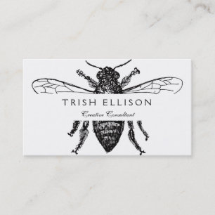 Carte De Visite Bourdon noir ouvrier abeille miel