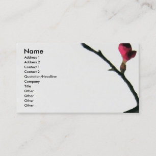 Carte De Visite Bourgeonnement de la conception florale alors de