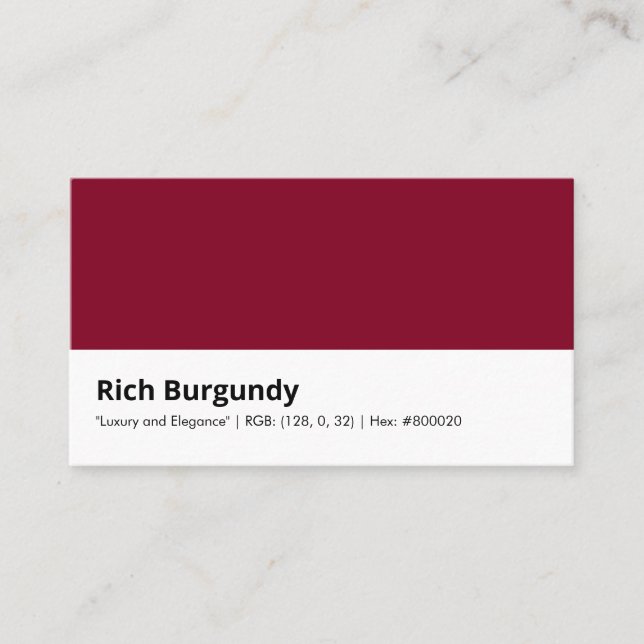 Carte De Visite Bourgogne riche | "Luxe et élégance" (Devant)